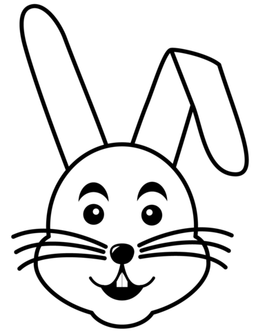 Hare Head Coloring Page